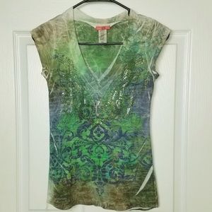 Rhinestone Embellished Tee